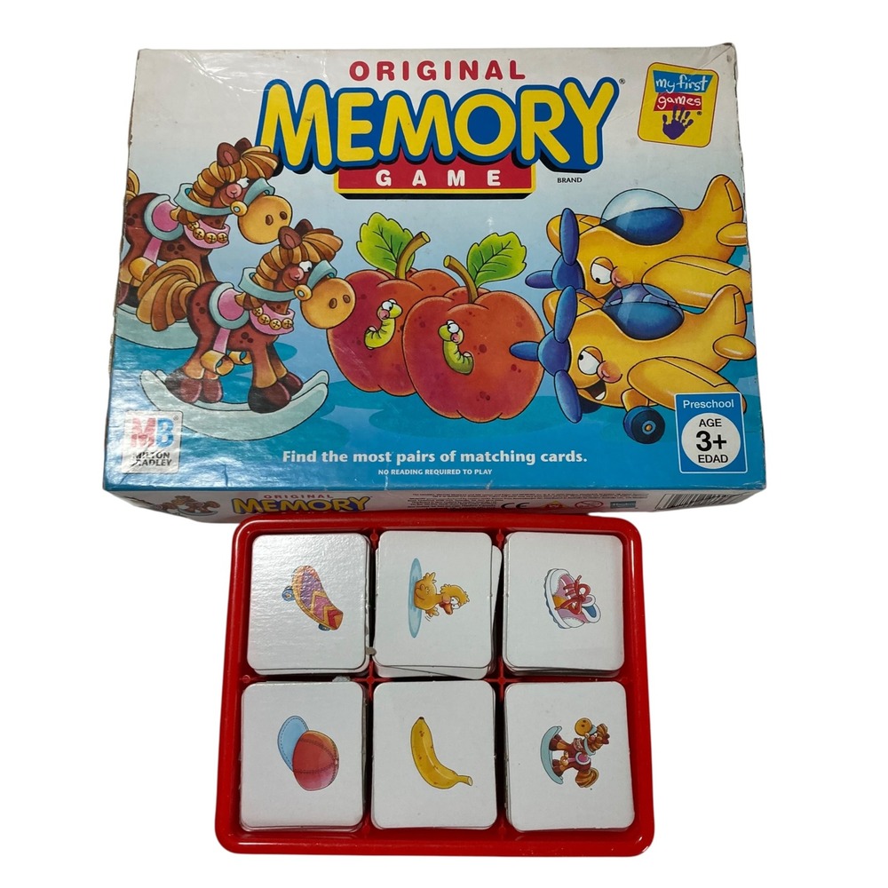 Original MB Hasbro Memory Game 2005 Incomplete - 64 Cards - 32 matching sets